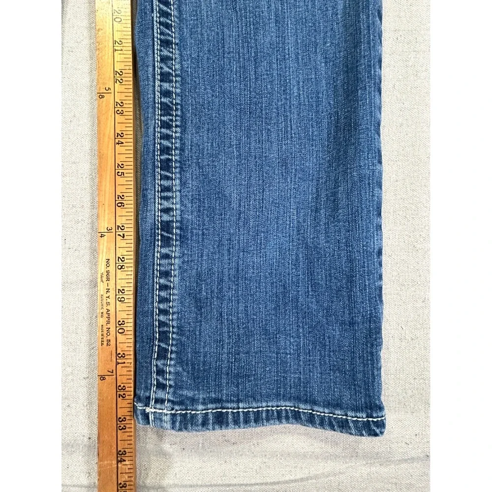 Ariat Men's‎ 32L Denim Jeans Ocean Real Straight Heavy Stitch Western Wear
